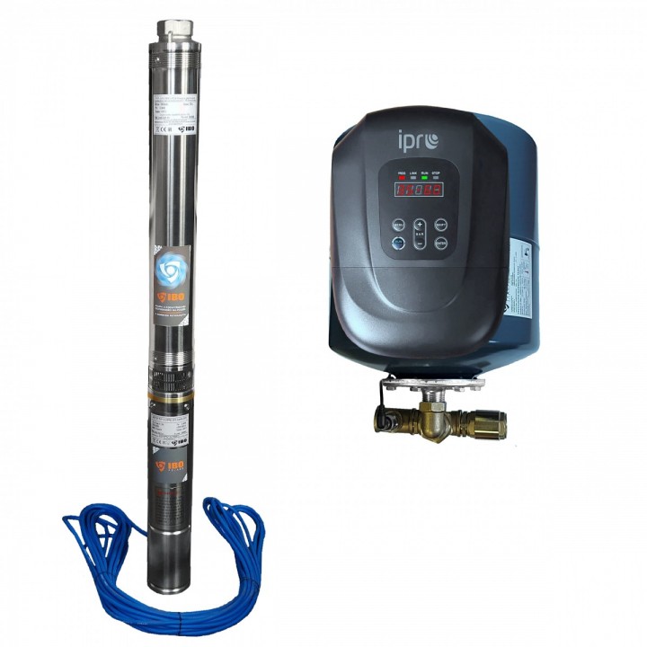 IPRO 3/19 1,5kW pompa głębinowa z falownikiem IVR-11 i zbiornikiem